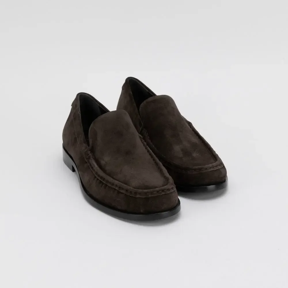 Vince Men Miles Suede Loafer Cocoa Brown Size 11.5 M/ 45.5 EU